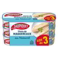 Saupiquet filets de maquereaux naturel 169g 1/4 lotx3 528g