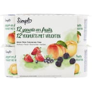 Simpl yaourt aux fruits panaché 12x125g