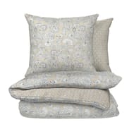 Parure housse de couette 240x220cm + 2 taies 63x63cm Mumbai beige