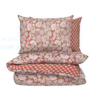 Parure housse de couette 240x220cm + 2 taies 63x63 Mumbai Terracotta