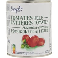 Simpl tomates entières pelées 480g