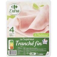 Carrefour extra jambon tranché fin à l'Italienne 4 tranches 120g