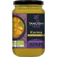 Tanoshi sauce pour curry korma noix de coco et épices bio 345g
