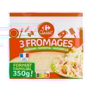 Carrefour Classic' mélange 3 fromages râpés 350g