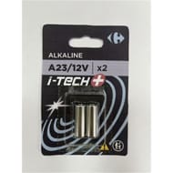 Carrefour 2 piles alcalines A23 i-tech+