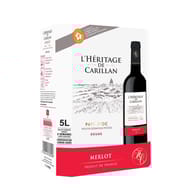 L'Héritage de Carillan vin rouge IGP Merlot 5l