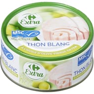 Carrefour extra thon blanc à l'huile d'olive - 104g