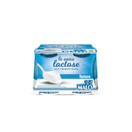 Saint Malo spécialité laitière sans lactose probiotiques natures 4x125g