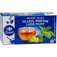 Carrefour classic' infusion tilleul menthe 25 sachets - 32.5g