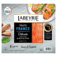 Labeyrie truite fumée de France 4 tranches 120g