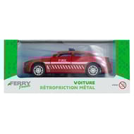 Voiture 1/32 métal police-pompier-taxi retro fiction db12