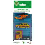 Coffret 3 véhicules travaux public métal