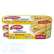 Saupiquet filets de maquereaux moutarde 1/4 169g lot de 2