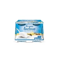 Saint Malo spécialité laitière sans lactose probiotiques vanille 4x125g