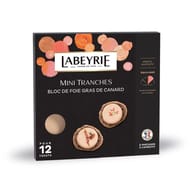 Labeyrie apéritif bloc de foie gras de canard spécial toasts 12 mini tranches 90g