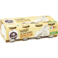 Carrefour original yaourt lait entier vanille 8x125g