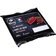 Pavé de boeuf mariné aux 3 poivres x2 240g Carrefour le marché