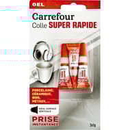 Carrefour colle instantanée gel 3x1g -3g