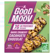 Good moov barre crunchy cacahuète chocolat bio 105g