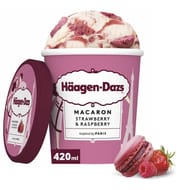 Haagen Dazs pot macaron strawberry raspberry 420ml 364g