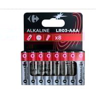 Carrefour 8 piles LR03/AAA classic