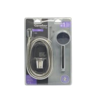 Carrefour home combiné douche et flexible 1 jet chrome