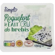Simpl roquefort AOP au lait cru de brebis 150g