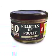 Le bio des éleveurs rillettes de poulet bio 160g