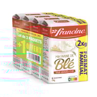 Francine ma farine de blé tous usages T45 2kg lots 3 + 1 offert