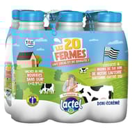 Lactel lait filière demi écrémé bouteille 6x1l