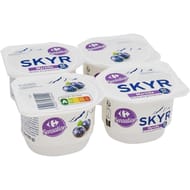 Carrefour sensation skyr myrtille 4x100g