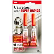 Carrefour colle instantanée gel 2x3g - 6g