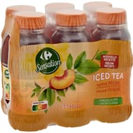 Carrefour sensation iced tea pêche 6x25cl