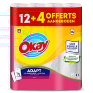 Okay essuie-tout adapt rouleaux blanc 2m x16