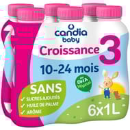Candia baby lait de croissance 3 6x1l