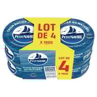 Petit navire thon naturel démarche responsable 140gx4 560g