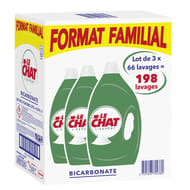 Le chat l'expert lessive bicarbonate 3x66 lavages 8.91l