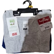 Lot de 2 débardeurs unis garçon GRIS CHINE/MARINE 12 ANS