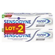Sensodyne dentifrice rapide action extra fresh lot de 2
