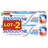 Sensodyne dentifrice sensibilité & gencives lot de 2 x 75ml