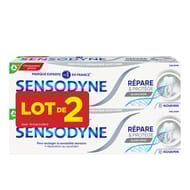 Sensodyne dentifrice repare & proteg blancheur novamin 2x75ml