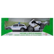 Voiture et moto d'urgence 1/48 roues libres