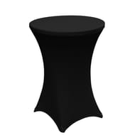 Artis trading nappe extensible noir pour table cocktail d80