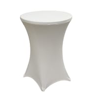 Artis trading nappe extensible blanche pour table cocktail d80
