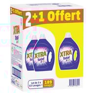 Xtra total 3x63 lavages 2+1 gratuit 8.505l
