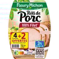 Fleury michon roti de porc supérieur 4tranches + 2 offertes 240g