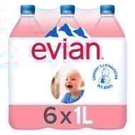 Evian eau minérale naturelle  6 x 1l