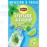 Lipton infuse à froid citron vert menthe x15s - 35g