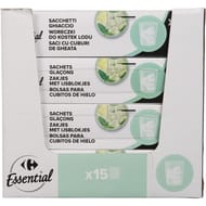 Carrefour sachets glaçons x15