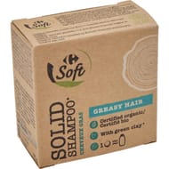 Carrefour soft shampooing solide cheveux gras bio 75g
